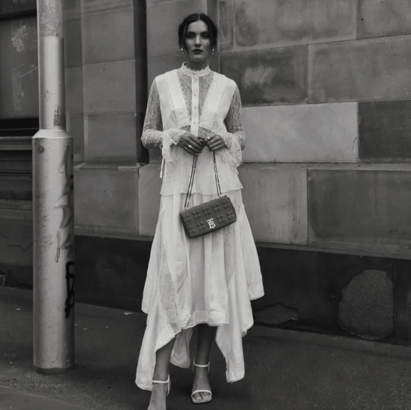 AJE Veil Ruffled Lace Shirt 14 - Picture 3 of 11